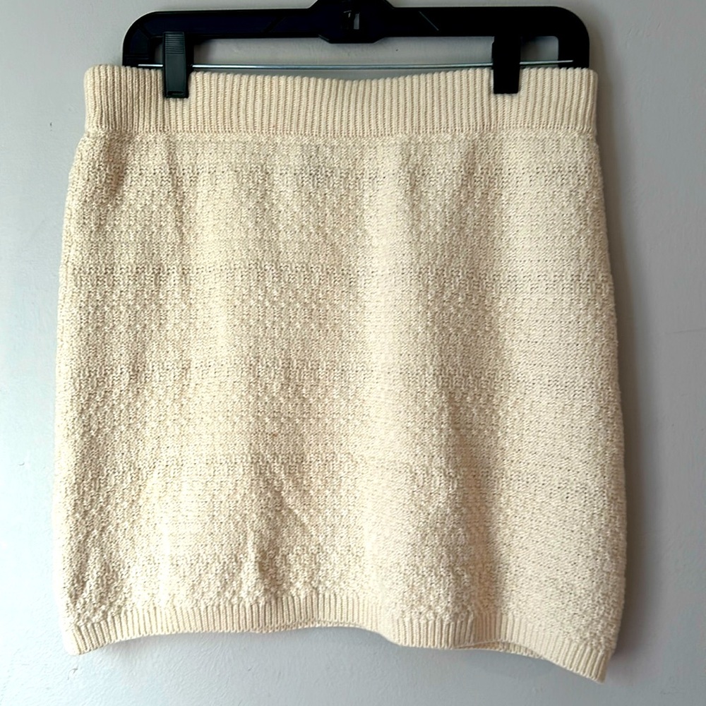 Wild Fable Cream Knit Skirt size L